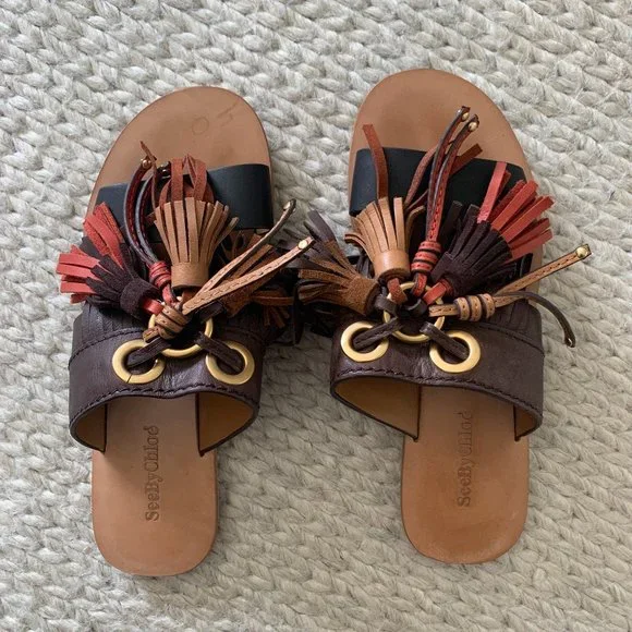 See By Chloe Shoes See By Chloe Leather Sandals Poshmark